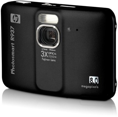HP Photosmart R937 Digital Camera - Front (Black)