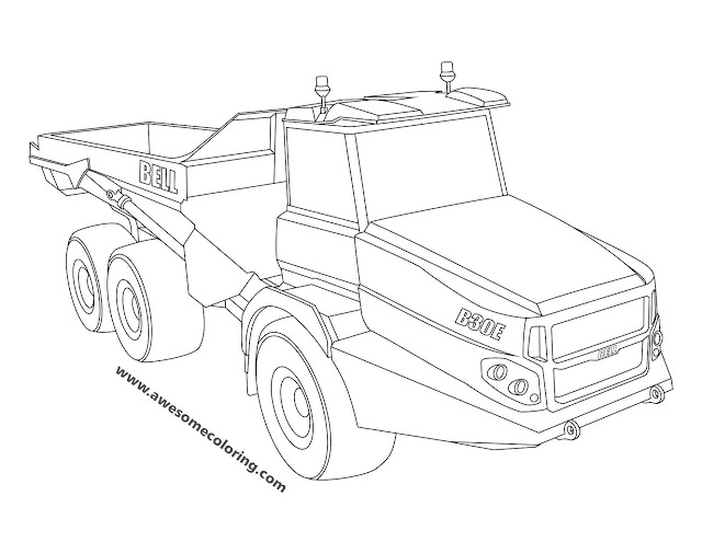 Bell Articulated Truck coloring page