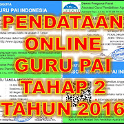 PENDATAAN ONLINE GURU PAI TAHAP 2 TAHUN 2016