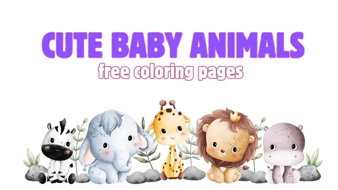 free baby animals coloring pages for kids