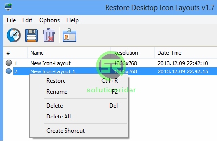 ReIcon - Restore Desktop Icon Layouts - thesolutionrider