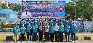 Heru Hidayanto Hadiri Kegiatan Gerakan Bersama Pakai Masker di Taman Imbi Jayapura