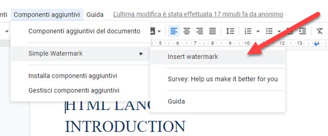 aggiunta di un componente aggiuntivo a google drive