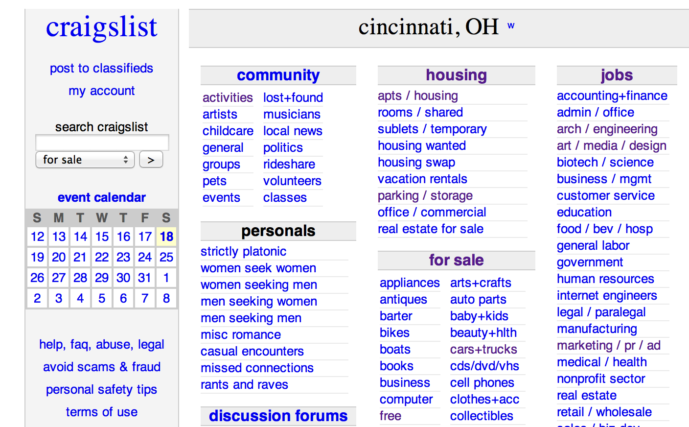 cincinnati craigslist}