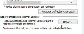 Internet Explorer parou de funcionar