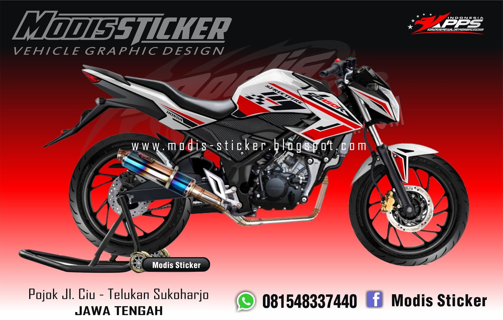 Paling Baru Cutting  Stiker Movistar Old Cb150r Putih  