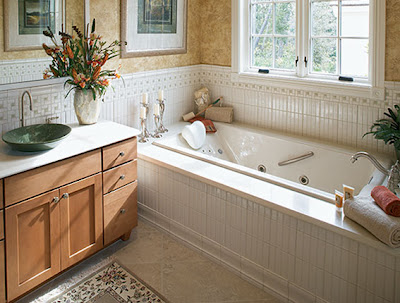 traditional elegant bathroom with bathroom vanity, storehouse and bathtub