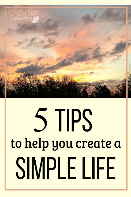 Create a simple life with these 5 tips!   #simpleliving #reducestress