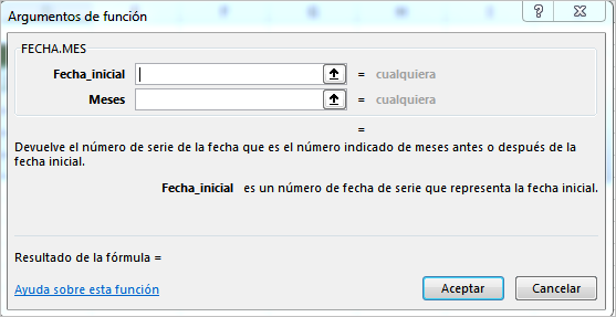 como usar la funcion fecha.mes en excel