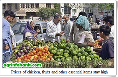 Prices of chicken, fruits and other essential items stay high Prices of chicken, fruits and other essential items stay high