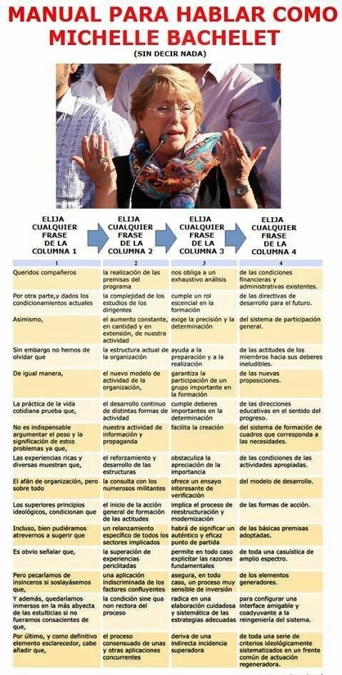 [INSÓLITO] AÚN NO ASUME SU EVENTUAL GOBIERNO Y LAS "BACHELICOSAS" SE TOMAN LAS REDES SOCIALES...