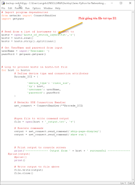 Series Python for Networking - Part 2 - Backup Config and Write to File