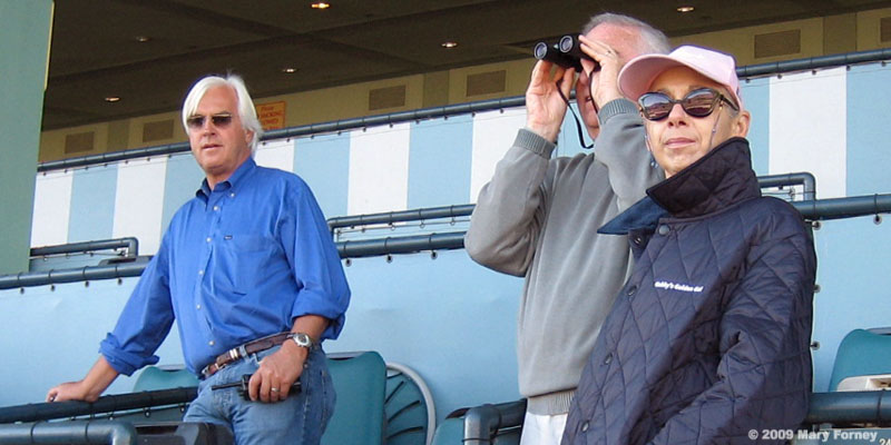 Bob Baffert with Arnold and Ellen Zetcher