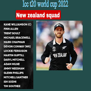 Icc t20 world cup 2022 new zealand squad