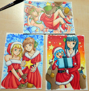 Photo of 3 christmas aceos