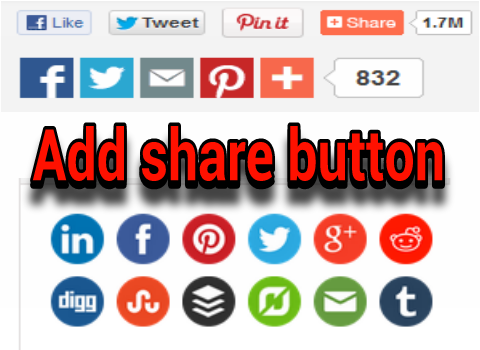 How to add resposive Share button on blogspot?