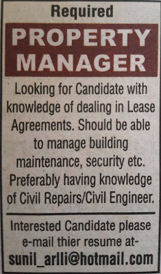 Property Management। Civil Engineering Jobs। Private Job Vacancy 2021। Mumbai Job Vacancy 2021
