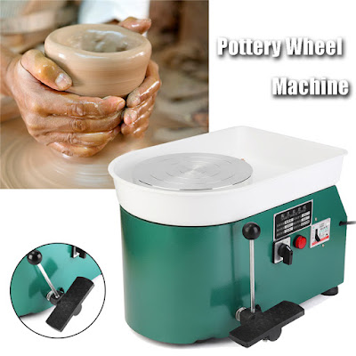 250W Electric Pottery Wheel 25cm Pottery Forming Ceramic Molding Machine DIY Ceramic Work Clay Art Craft with Foot Pedal 