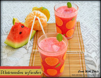 watermelon & orange juice recipe,watermelon refresher,watermelon orage refresher recipe,watermelon juice