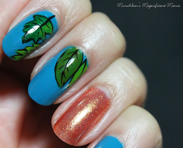 Fall Leaf Nail Design 