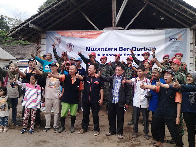 Nusantara Berqurban untuk Indoensia Berkemajuan di Slerok bersama Relawan Kemanusiaan Jember