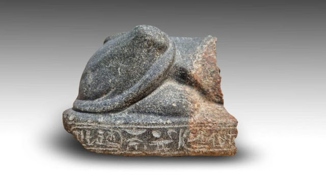 Τα κεφάλια των Φαραώ αποτελούσαν μέρος αγαλμάτων σφιγγών. Στην φωτογραφία απεικονίζεται ένα θραύσμα του πίσου μέρους μιας σφίγγας.  [Credit: Αιγυπτιακό Υπουργείο Τουρισμού και Αρχαιοτήτων]