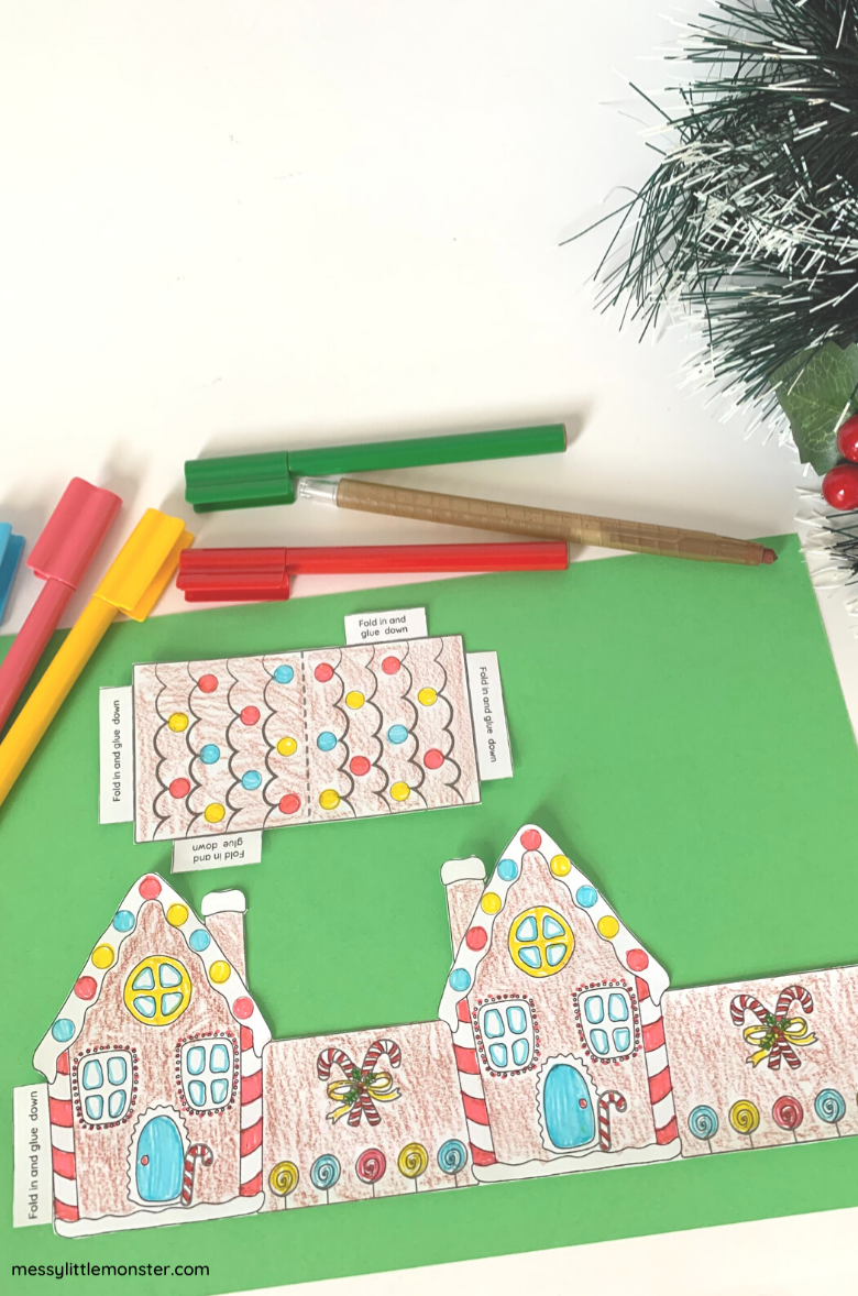 Gingerbread house template printable