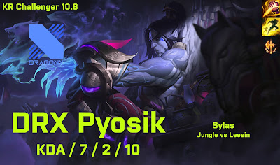 DRX Pyosik Sylas JG vs Leesin - KR Challenger 10.6