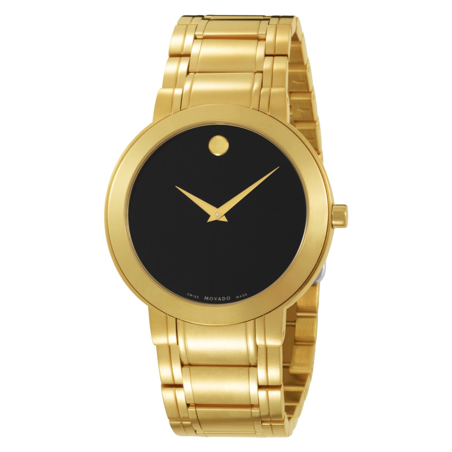 Movado Men's 606195 Stiri Gold-Plated Stainless Steel Bracelet Black ...