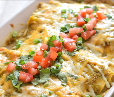 Salsa Verde Chicken Enchiladas #Dinner #Recipes