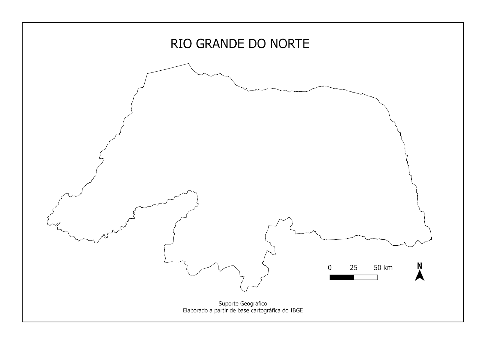 Mapas Para Colorir Rio Grande Do Norte Suporte Geografico