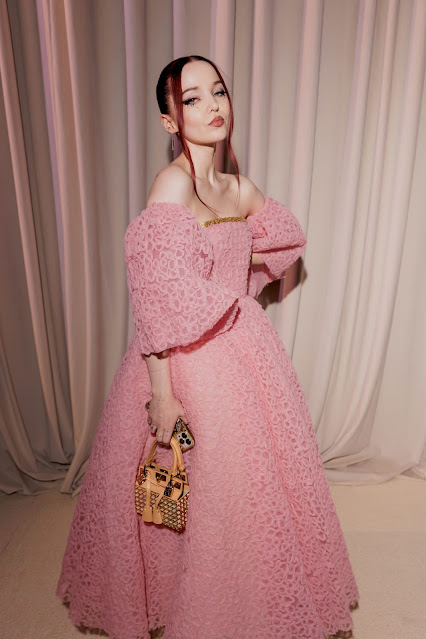 Dove Cameron Beautiful in Pink Dress at Giambattista Valli Haute Couture Spring Summer 2023