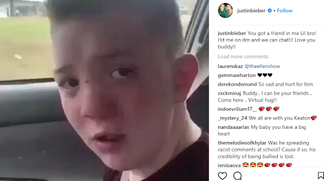 Justin Beiber, Rihanna, Cardi B, Snoop Dogg and other celebrities send support to bullied teen boy, Keaton Jones