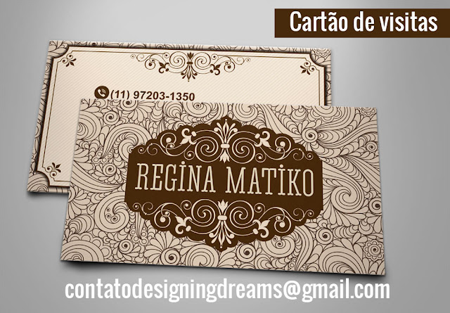 cartao de visitas estilo vintage