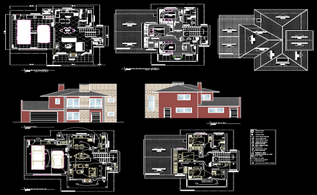 Single family house dwg Autocad