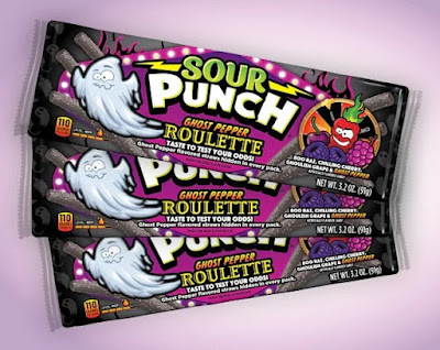 Packages of Sour Punch Ghost Pepper Roulette.