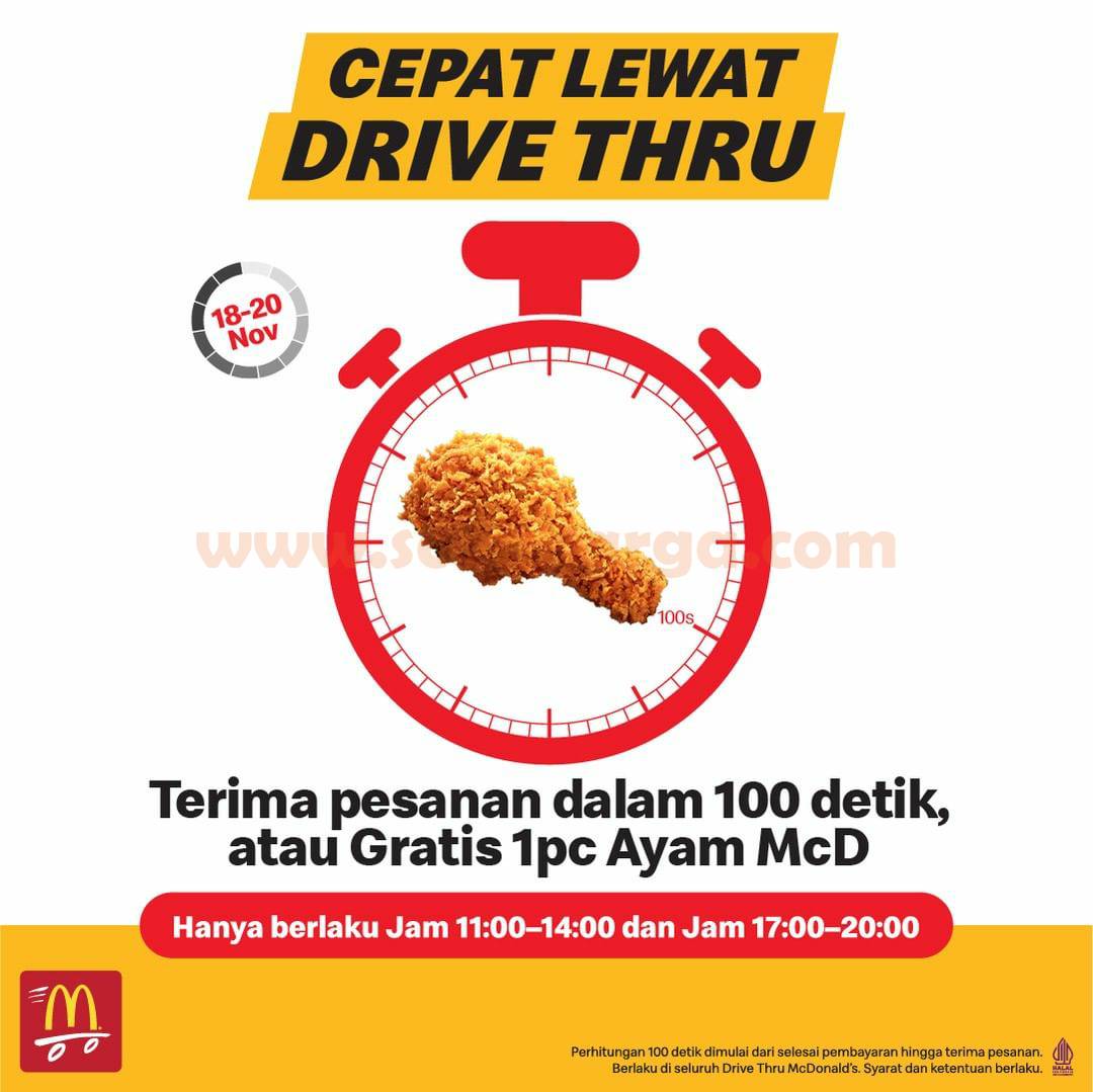 McDonalds Speed Challenge Drive Thru Gratis Ayam McD