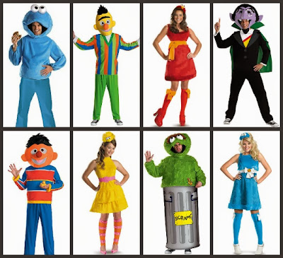  With a large group, you could hit the town as the whole crew from Sesame Street and take over any party! 
