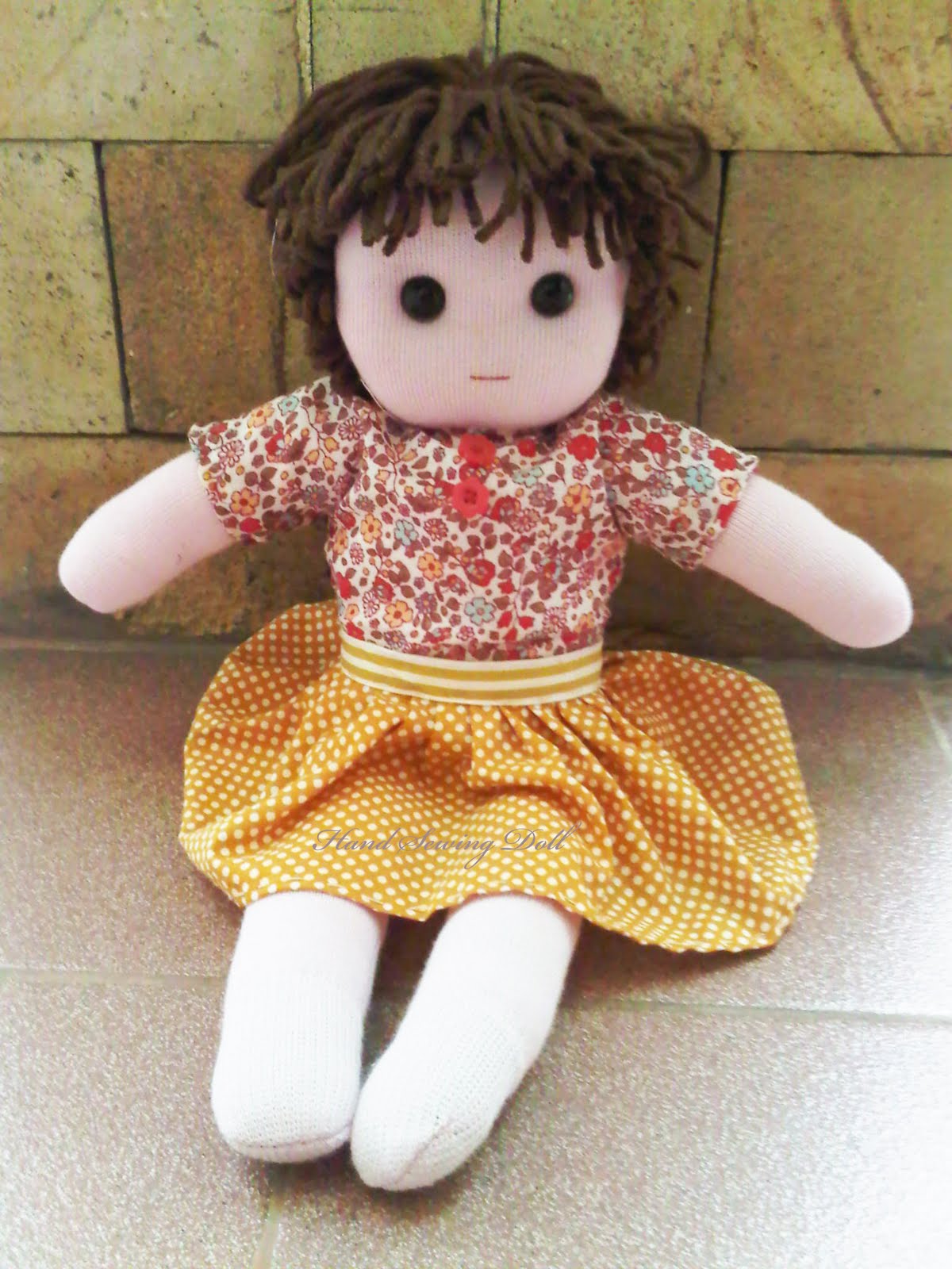 Hand Sewing Doll Boneka Anak  ukuran besar 