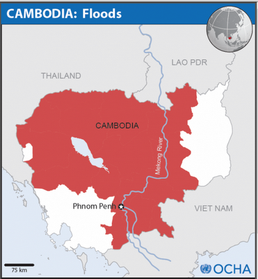 Cambodia Flood Map October