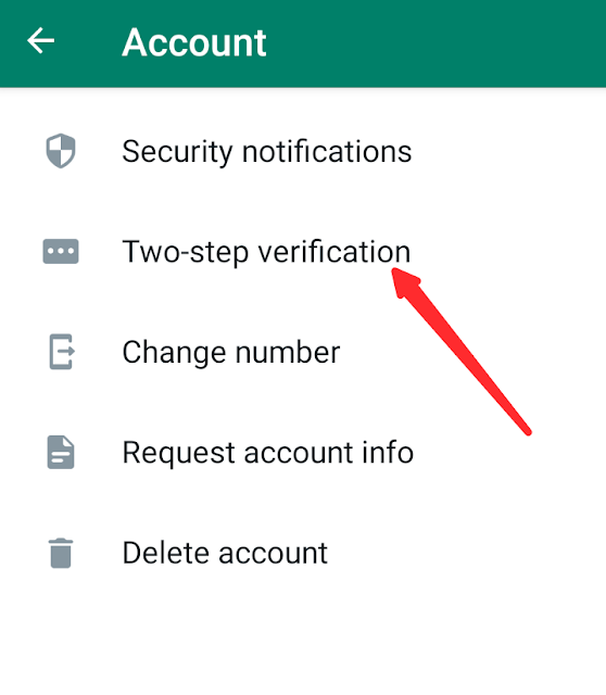 Two-step verification for WhatsApp