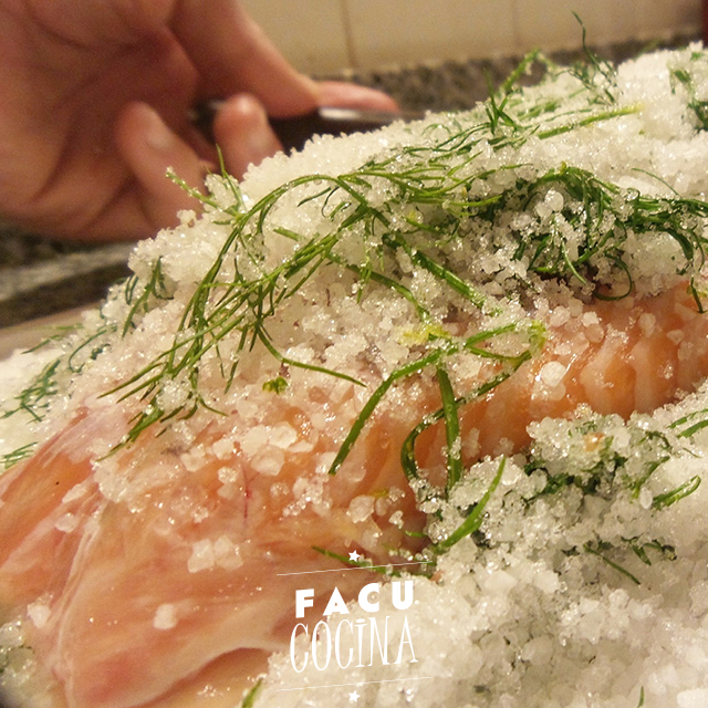 Salmón Gravlax casero