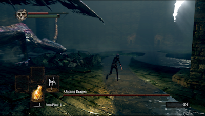 dark souls video game 2011 naked gaping dragon boss fight