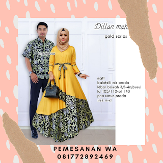  Model  Baju  Gamis  Batik  Couple Sarimbit  Terbaru Dilan 
