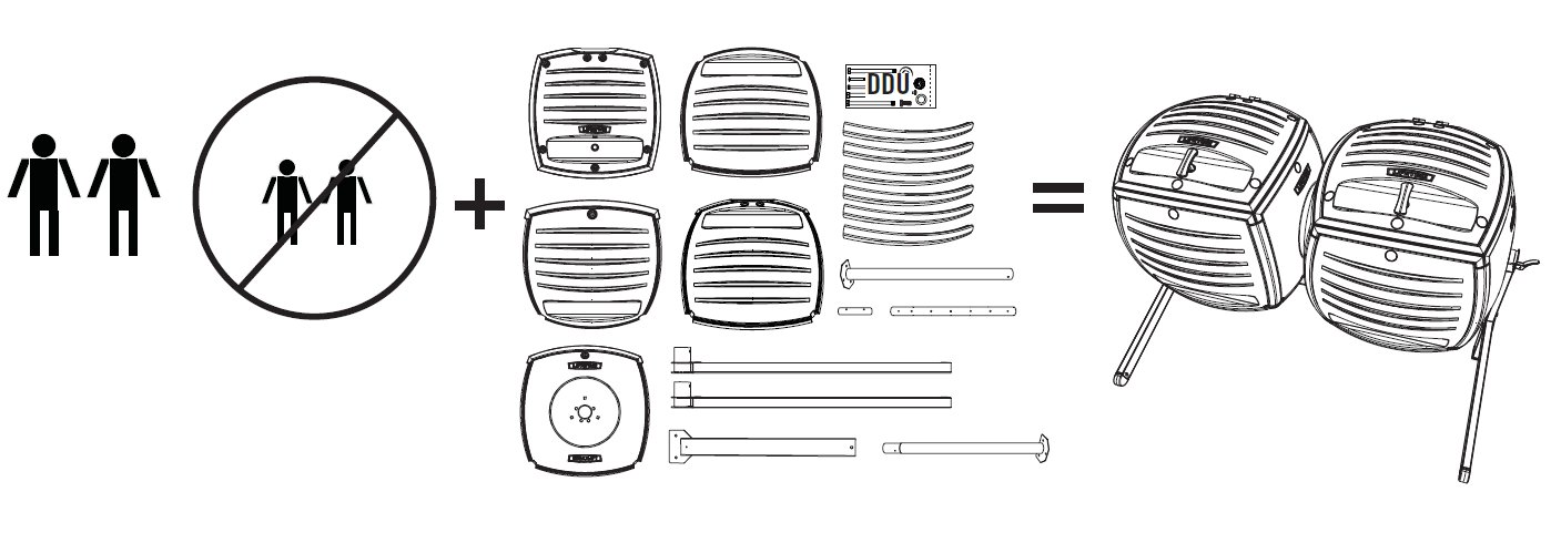 stuck together tumblers composter Suburban new My Homesteading: