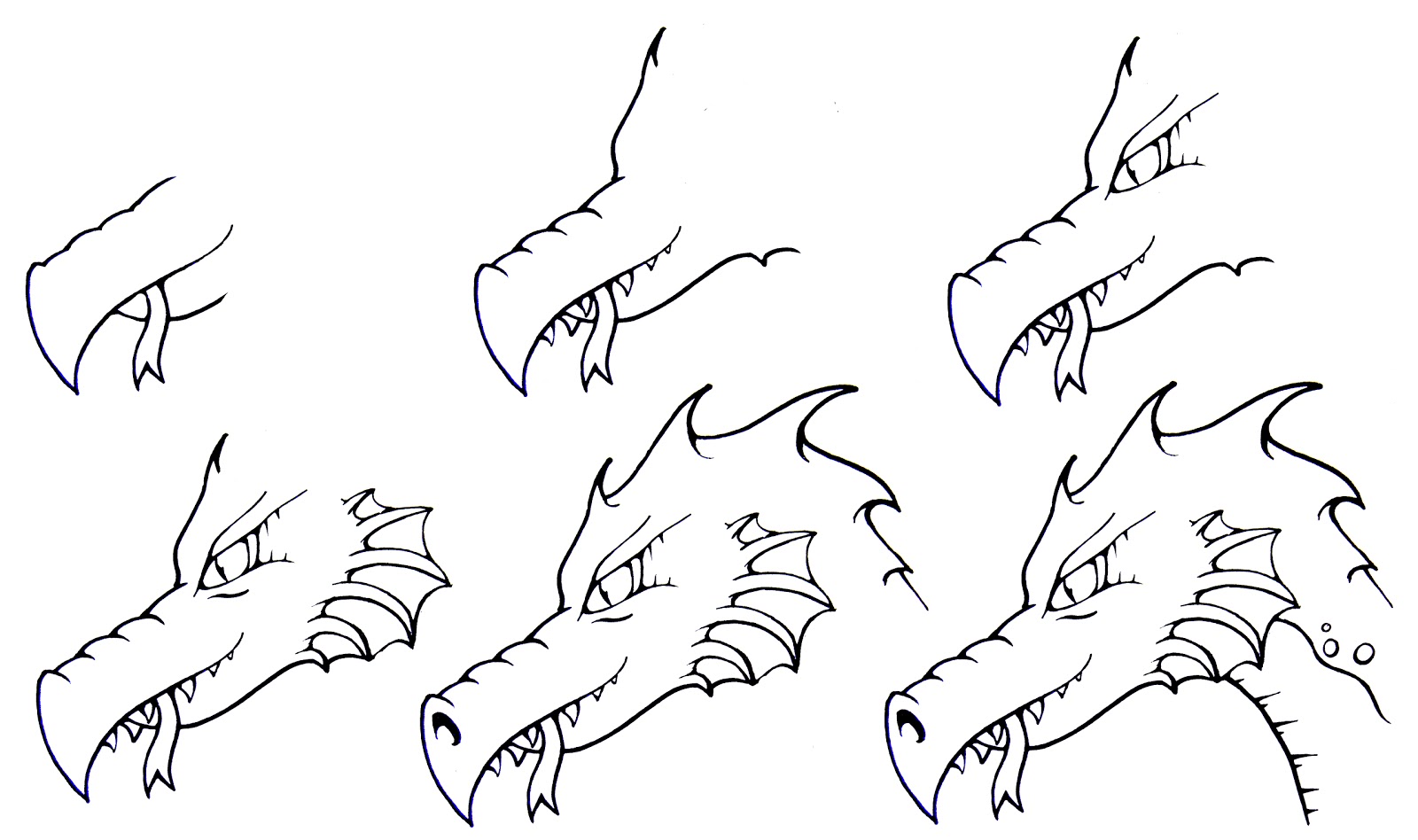 How to Draw Easy Dragons Step by Step