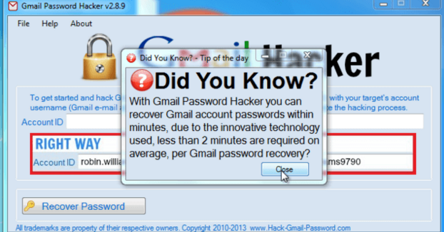 Gmail password hacker v2.8.9 with Activation Code key  Free Download Software