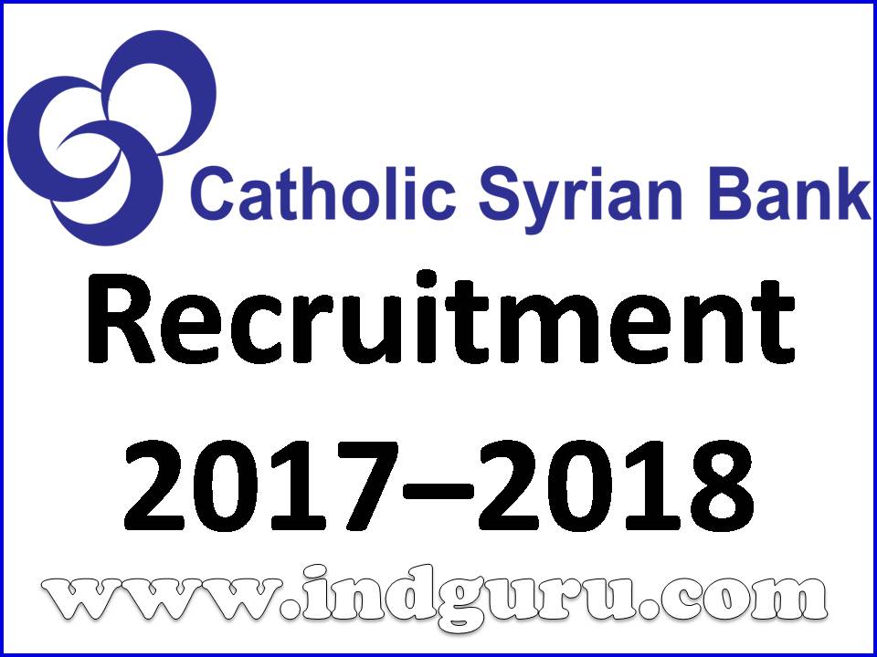 Catholic Syrian Bank Recruitment