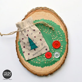 SRM Stickers - Christmas Bags & Tags by Christine - #christmas #canvastags #linenbags #janesdoodles #tistheseason #stampedstitches #stitches #giftbag #gifttag #tag #DIY