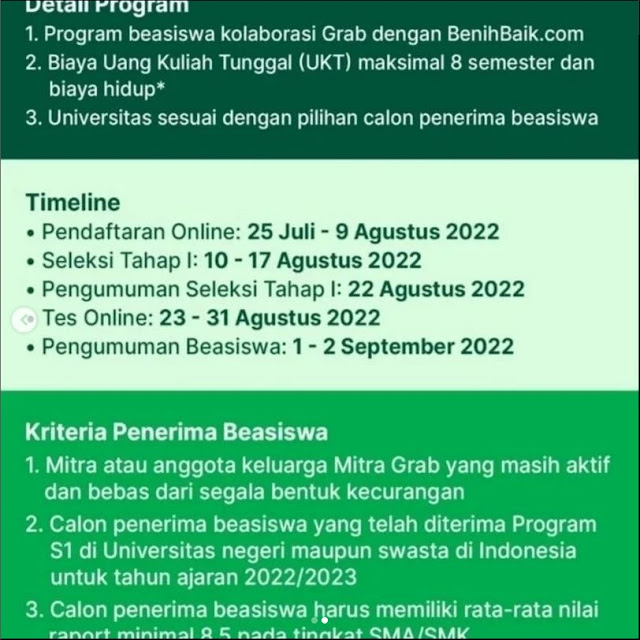 Program Beasiswa Grab Deadline 9 Agustus 2022